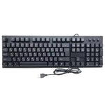Teclado USB com Fios para Computador, 108 Teclas, Comprimento do Cabo: 1,5m, Árabe Simples, Russo, Francês, Espanhol