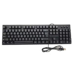 Teclado USB com Fios para Computador, 108 Teclas, Comprimento do Cabo: 1,5m, Árabe Simples, Russo, Francês, Espanhol