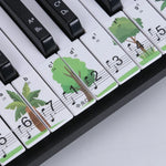 Autocolantes para Teclado de Piano M52 com 88/76/61/54/49 Teclas, Árvore, Girafa