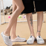 Chinelos de Praia de Verão X902 Antiderrapantes para Casal, Sapatos com Orifícios para Homem, 45
