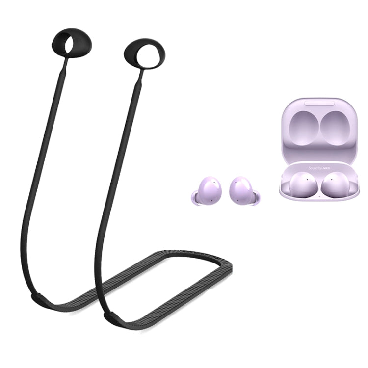 2 PCS Fio de Silicone Anti-Perda para Auriculares Bluetooth Samsung Galaxy Buds 2