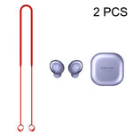2 PCS Fio de Silicone Anti-Perda para Auriculares Bluetooth Samsung Galaxy Buds Pro, Preto, Azul, Vermelho, Branco