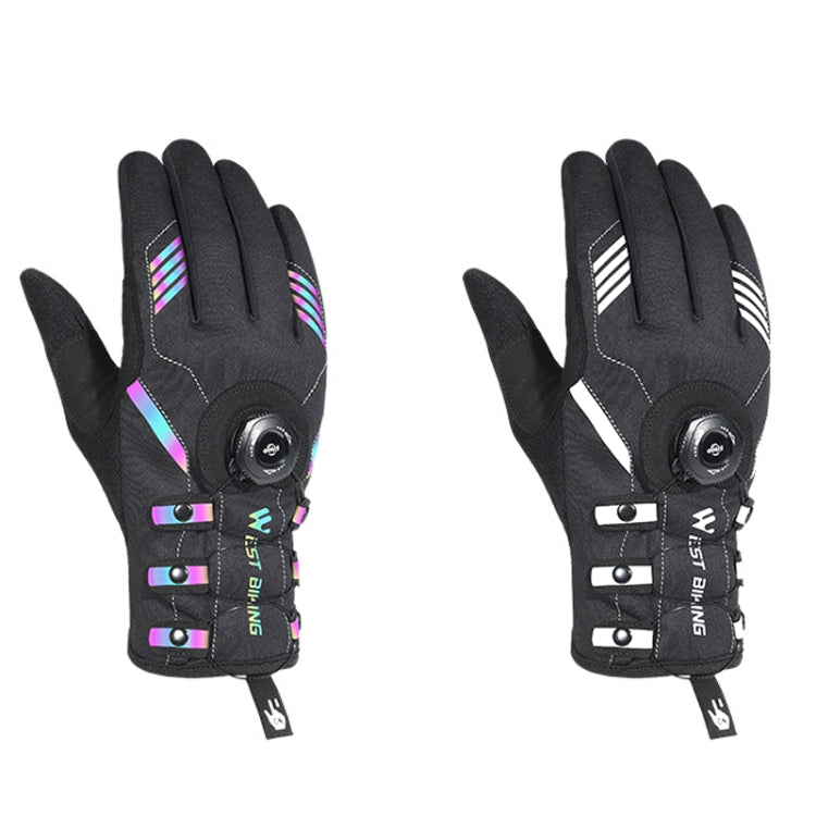 Luvas de ciclismo WEST BIKING respiráveis com dedos compridos e fecho automático com fivela, M, L, XL, 2XL