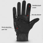 Luvas de ciclismo WEST BIKING respiráveis com dedos compridos e fecho automático com fivela, M, L, XL, 2XL