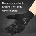 Luvas de ciclismo WEST BIKING respiráveis com dedos compridos e fecho automático com fivela, M, L, XL, 2XL