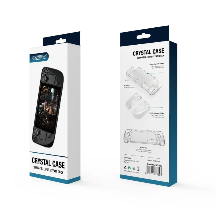 PGTECH Split Crystal Hard Shell Case for Steam Deck Game Console, Crystal Hard Shell Case