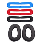 2 PCS Capa para Auriculares Sennheiser GSP300 GSP370 GSP350, Estilo:, Pele Proteica, Pele de Cordeiro, Arco de Cabeça Preto, Arco de Cabeça Vermelho, Arco de Cabeça Azul, Tecido de Malha