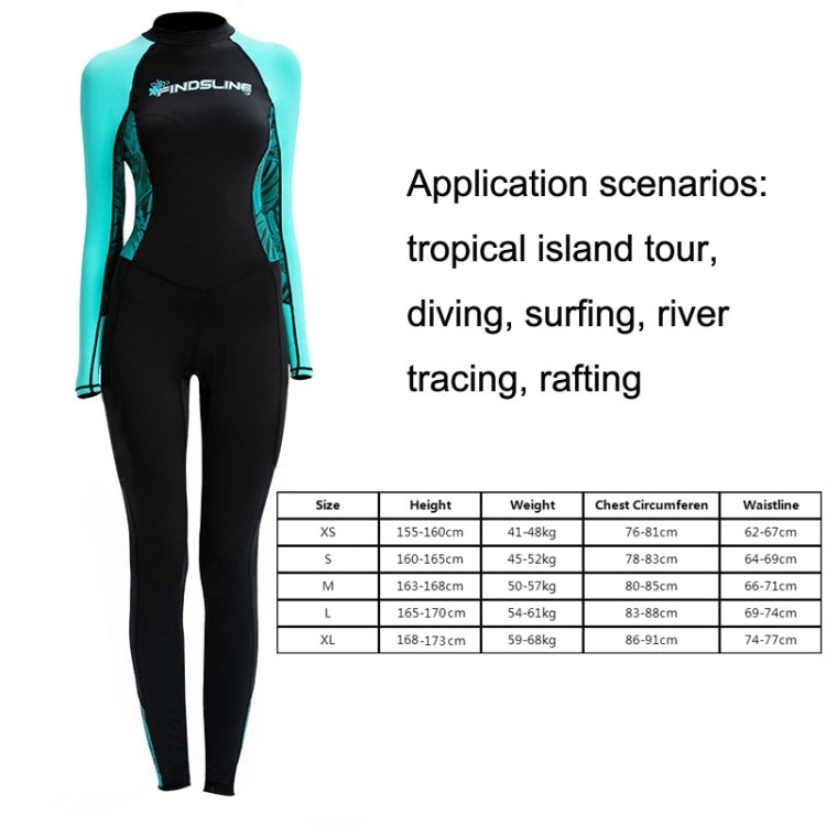 Fato de Mergulho Feminino FINDSLINE em Lycra, Fino, de Secagem Rápida, Impermeável, com Proteção Solar para Corpo Inteiro, XS, S, M, L, XL
