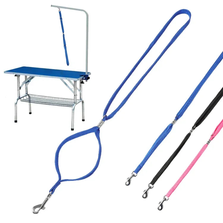 Corda Fixa Corda de Tração para Cão para Mesa de Banho de Animais, Rosa, Preto, Azul