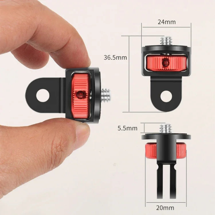 Adaptador de Tripé Conversor de Parafuso de 1/4 Polegada para Gopro 10 9 8 7 /Eken /Insta360 One X R