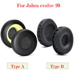 1 Par de Protetores Auriculares para Jabra Evolve 20 20SE 30 30II 40 65 65+, Original, Pele Proteica