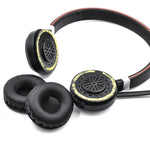 1 Par de Protetores Auriculares para Jabra Evolve 20 20SE 30 30II 40 65 65+, Original, Pele Proteica