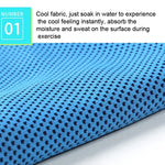 Toalha Desportiva de Verão para Fitness e Desportos Frios para Refrescar Toalha Gelada, 30x90cm, 30x80cm