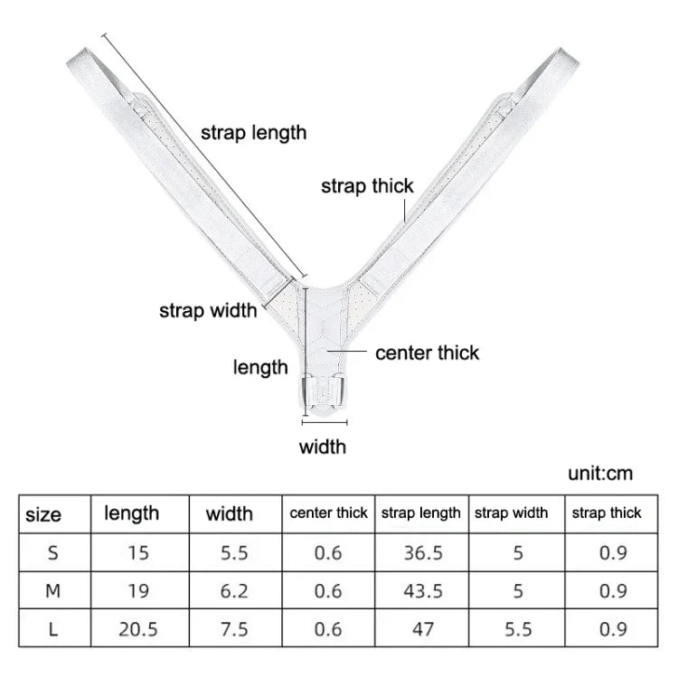 Cinto Invisível Respirável para Correção Postural Corrector de Costas Ajustável, Tamanho:, M (Preto), S (Cinza), L (Cinza)