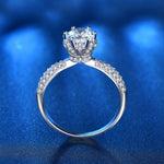 XJZ012 Anel Coroa de Moissanite em Prata Esterlina 925, Anel de Noivado, 5, 6, 7, 8