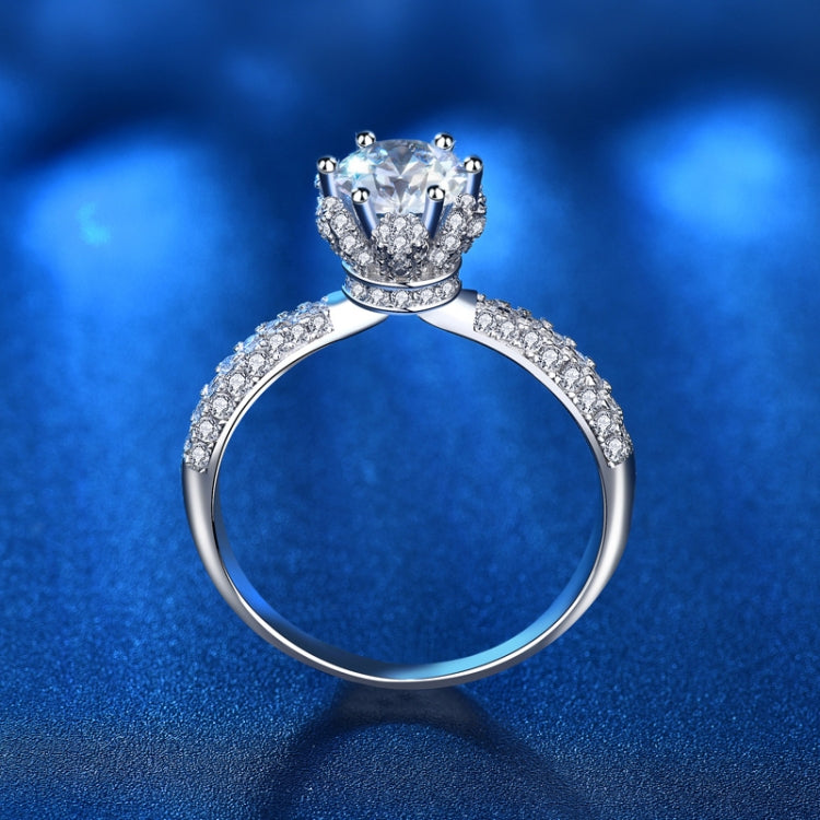XJZ012 Anel Coroa de Moissanite em Prata Esterlina 925, Anel de Noivado, 5, 6, 7, 8