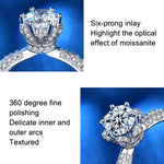 XJZ012 Anel Coroa de Moissanite em Prata Esterlina 925, Anel de Noivado, 5, 6, 7, 8