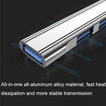 Estação de Acoplamento Mini Multifuncional Expandida 4 em 1, Especificação: Type-C/USB-C 3.0 (Prateado), Type-C/USB-C 3.0 (Prateado), Type-C/USB-C 3.0 (Cinzento), Type-C/USB-C 3.0 (Rosa), USB 3.0 (Prateado), USB 3.0 (Cinzento), USB 3.0 (Rosa)