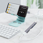 Estação de Acoplamento Mini Multifuncional Expandida 4 em 1, Especificação: Type-C/USB-C 3.0 (Prateado), Type-C/USB-C 3.0 (Prateado), Type-C/USB-C 3.0 (Cinzento), Type-C/USB-C 3.0 (Rosa), USB 3.0 (Prateado), USB 3.0 (Cinzento), USB 3.0 (Rosa)