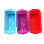Forma longa de silicone para pizza e torrada, forma longa (roxa), forma longa (vermelha), forma longa (azul)