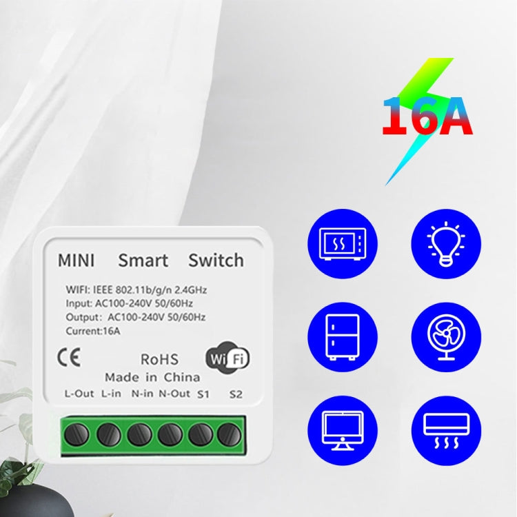 Interruptor inteligente WiFi 003 com controlo remoto por voz na app, Interruptor inteligente