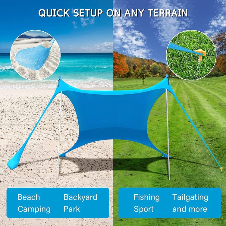 Tenda de campismo com toldo de lycra para praia ao ar livre, sombra solar, tenda de pesca, tamanho: 210x160x150cm, 210x200x150cm, 300x300x200cm