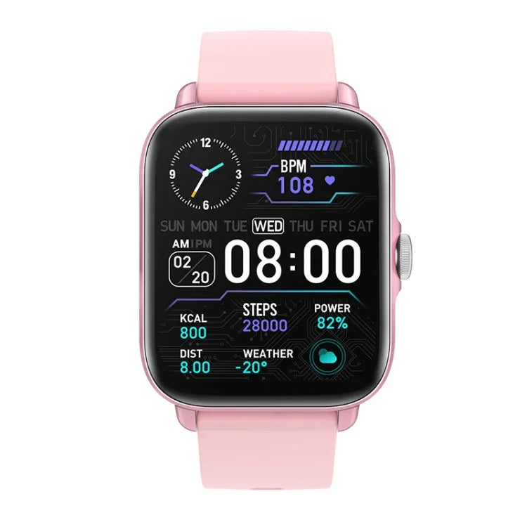 LOANIY Y22 Smartwatch Bluetooth com Monitorização de Frequência Cardíaca, Rosa, Preto, Dourado, Cinzento Prateado
