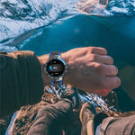 Wearkey E15 Relógio Inteligente com Monitorização de Frequência Cardíaca e Ecrã Tátil de 1,28 Polegadas, Azul, Cinzento Prateado, Laranja