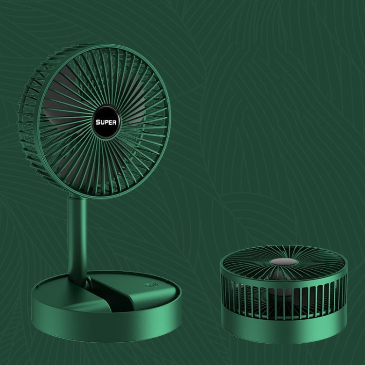 Ventoinha portátil dobrável, ventoinha de pé retrátil, Estilo:, Recarregável (Branco), Recarregável (Verde), Ligação USB (Branco), Ligação USB (Verde)