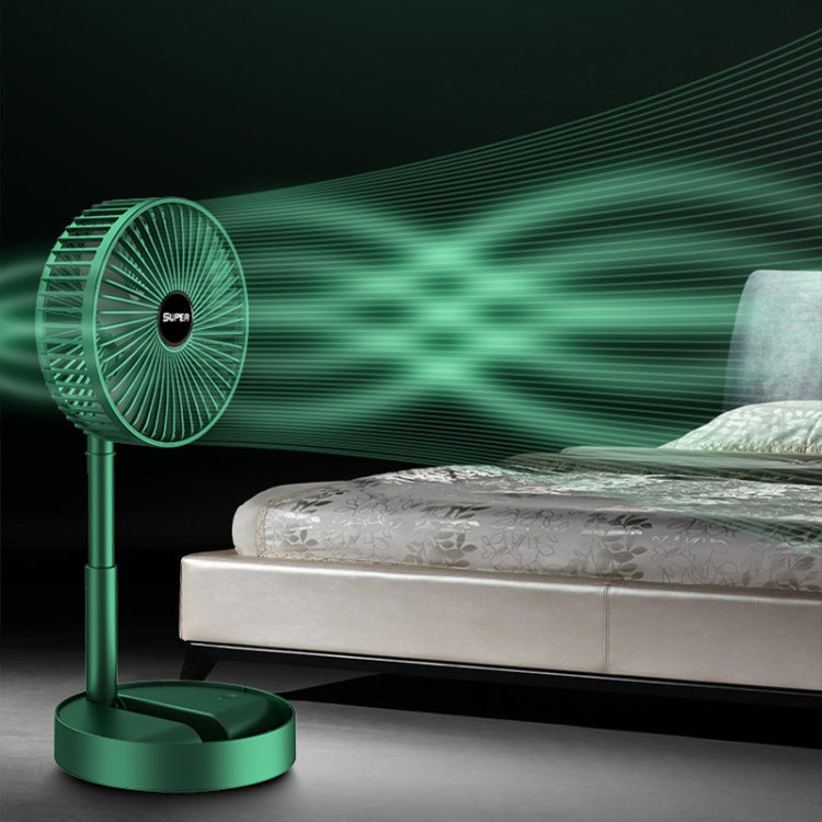 Ventoinha portátil dobrável, ventoinha de pé retrátil, Estilo:, Recarregável (Branco), Recarregável (Verde), Ligação USB (Branco), Ligação USB (Verde)