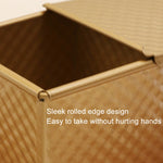Forma quadrada para torrada antiaderente em forma de cubo de água, estilo:, 8832 8x7,5x6,5cm ondulado dourado, 8759 11,8x11x10,3cm liso dourado, 8772 8x7,5x6,5cm liso dourado, 8765 11,8x11x10,3cm ondulado dourado
