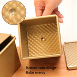 Forma quadrada para torrada antiaderente em forma de cubo de água, estilo:, 8832 8x7,5x6,5cm ondulado dourado, 8759 11,8x11x10,3cm liso dourado, 8772 8x7,5x6,5cm liso dourado, 8765 11,8x11x10,3cm ondulado dourado