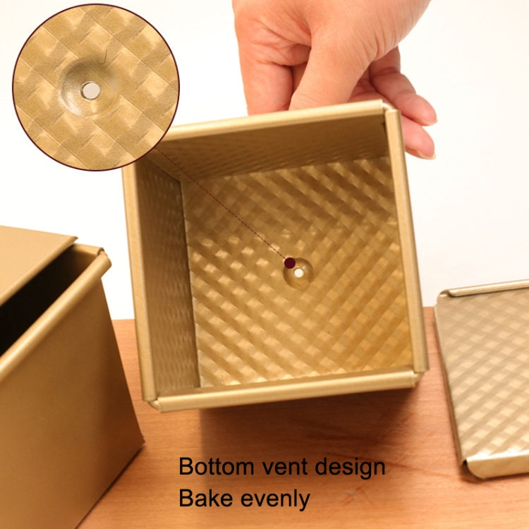Forma quadrada para torrada antiaderente em forma de cubo de água, estilo:, 8832 8x7,5x6,5cm ondulado dourado, 8759 11,8x11x10,3cm liso dourado, 8772 8x7,5x6,5cm liso dourado, 8765 11,8x11x10,3cm ondulado dourado