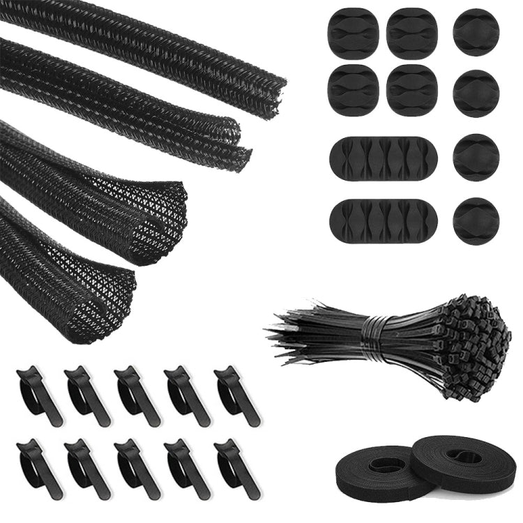 Conjunto Combinado de Organizador e Enrolador de Cabos de Dados para Secretária, 119 em 1, Zíper: 126 em 1, Tubo de Rede: 126 em 1