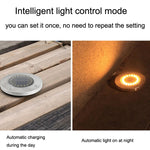 2 Peças Luz Solar para Jardim Exterior com 20 LEDs Impermeável Luz Enterrada para Relva, Luz Branca, Luz Amarela