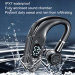 Auricular Bluetooth para Negócios com Gancho para Orelha, Ecrã Digital LED, Desportivo para Condução, X5 Standard