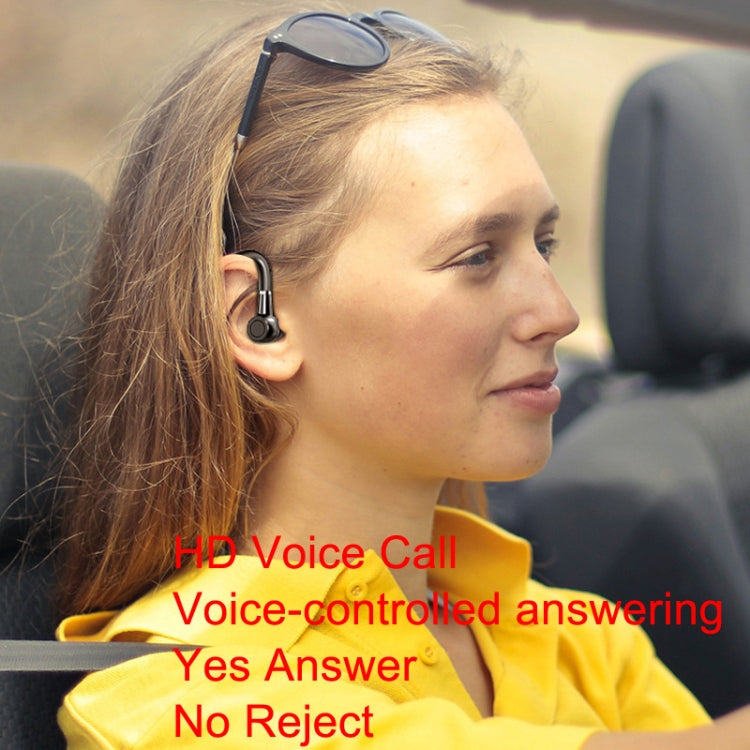 Auricular Bluetooth para Negócios com Gancho para Orelha, Ecrã Digital LED, Desportivo para Condução, X5 Standard