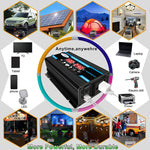 Inversor de sistema de energia solar 30A Controlador + Painel solar 18W 12V, Especificações:, Preto 12V para 110V, Preto 12V para 220V, Amarelo 12V para 110V, Amarelo 12V para 220V