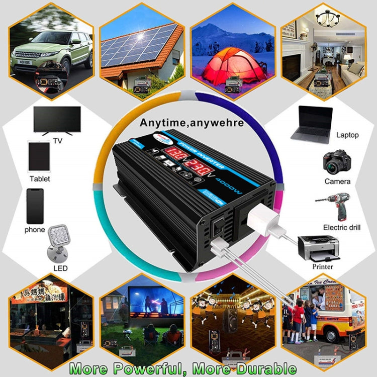 Inversor de sistema de energia solar 30A Controlador + Painel solar 18W 12V, Especificações:, Preto 12V para 110V, Preto 12V para 220V, Amarelo 12V para 110V, Amarelo 12V para 220V