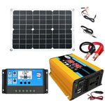 Inversor de sistema de energia solar 30A Controlador + Painel solar 18W 12V, Especificações:, Preto 12V para 110V, Preto 12V para 220V, Amarelo 12V para 110V, Amarelo 12V para 220V