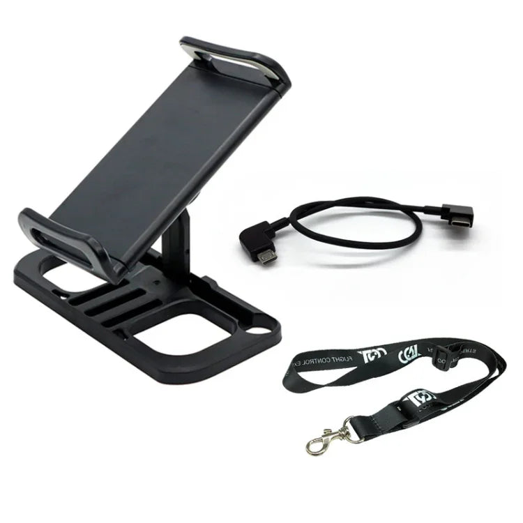 Suporte Extensor para Comando Remoto de Drone para Tablet, com Cordão e Cabo 8 Pinos, com Cordão e Cabo Tipo-C, com Cordão e Cabo Micro USB, com Cordão, Apenas Suporte