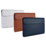 Bolsa Forrada em Pele PU para Portátil com Função de Suporte, 13,3 polegadas, 14,1-15,4 polegadas