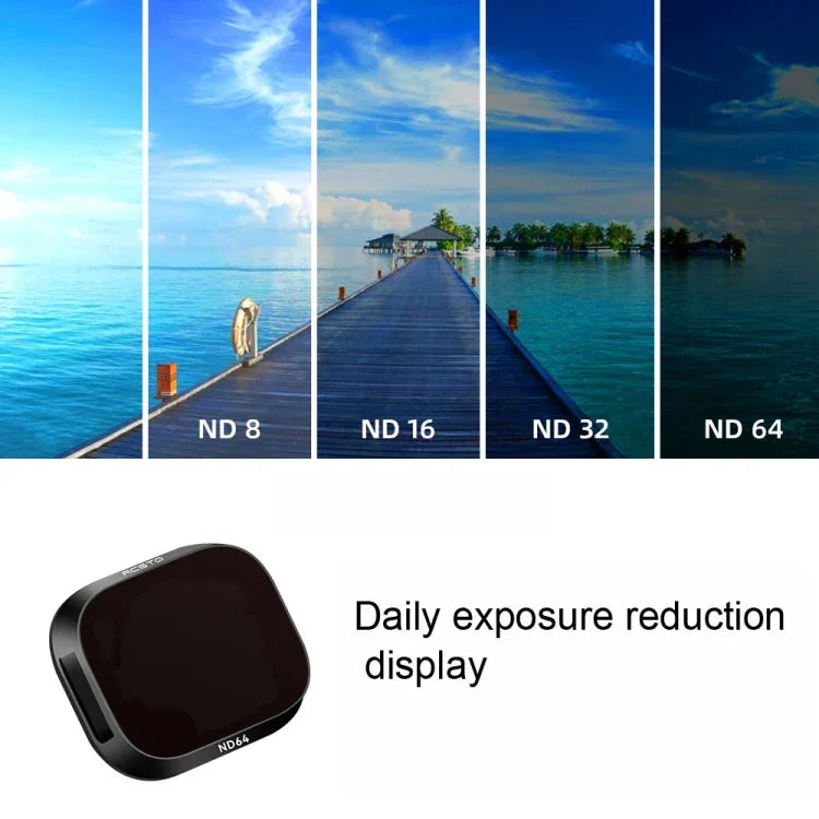 Acessórios de Filtros Ajustáveis em Liga de Alumínio RCSTQ para DJI Mini 3 Pro, Estilo: UV+CPL+ND8+ND16+ND32+ND64 6 em 1, CPL, ND8, ND16, ND32, ND64, Conjunto 4 em 1, Conjunto 6 em 1