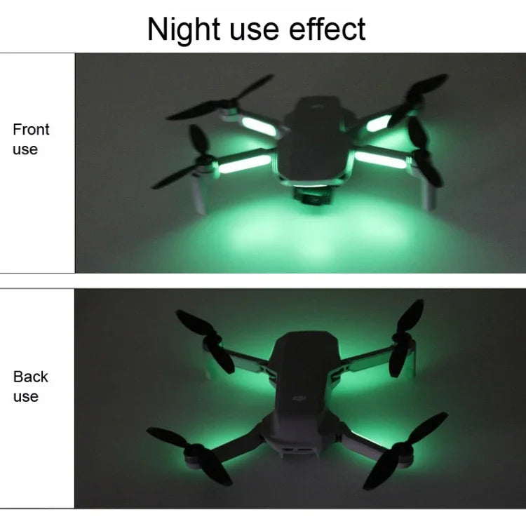 2 Peças Autocolantes Luminosas para DJI Mavic Mini /Mini 3 Pro