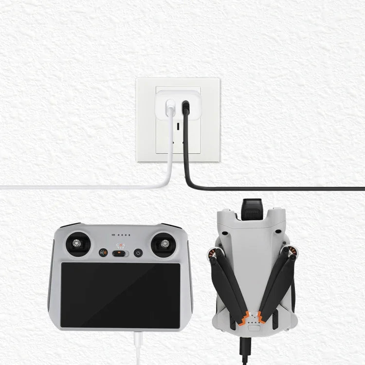 Carregador RCSTQ Drone 30W com Dupla Porta de Nitreto de Gálio para DJI Mini 2/Mini 3 Pro, Carregador de Nitreto de Gálio para DJI Mini 2