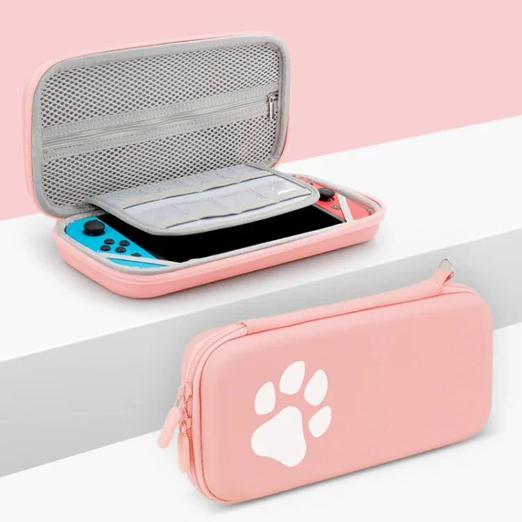 Bolsa de Armazenamento para Consola Baona BN-F005 com Padrão de Pata de Gato, Para Switch (Rosa), Para Switch (Verde), Para Switch (Cor Degradé)