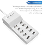 Carregador Multiporta USB para Telemóvel com Carregamento Rápido Universal, Adaptador Rápido, 10 Interfaces Plug EUA, 10 Interfaces Plug UE, 4 Interfaces Plug EUA, 4 Interfaces Plug UE