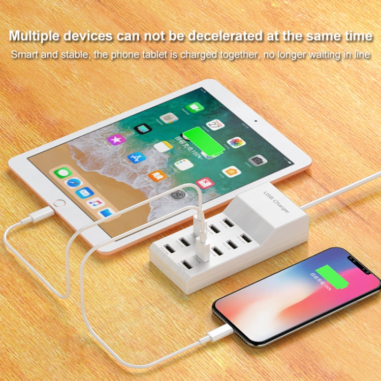 Carregador Multiporta USB para Telemóvel com Carregamento Rápido Universal, Adaptador Rápido, 10 Interfaces Plug EUA, 10 Interfaces Plug UE, 4 Interfaces Plug EUA, 4 Interfaces Plug UE
