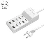 Carregador Multiporta USB para Telemóvel com Carregamento Rápido Universal, Adaptador Rápido, 10 Interfaces Plug EUA, 10 Interfaces Plug UE, 4 Interfaces Plug EUA, 4 Interfaces Plug UE