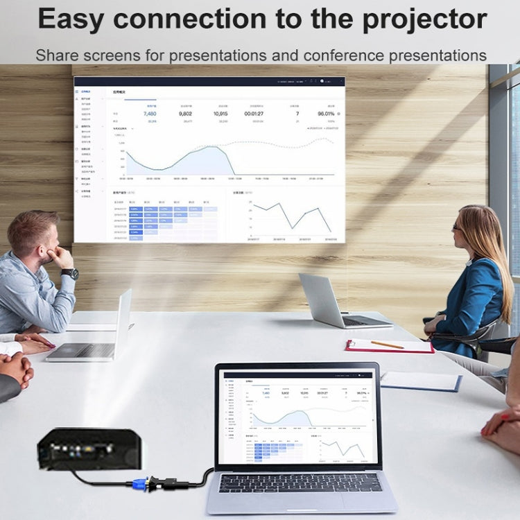 Adaptador HDMI Fêmea para VGA Macho com Áudio para Computador, Monitor, TV, Projetor, Branco, Dourado, Preto